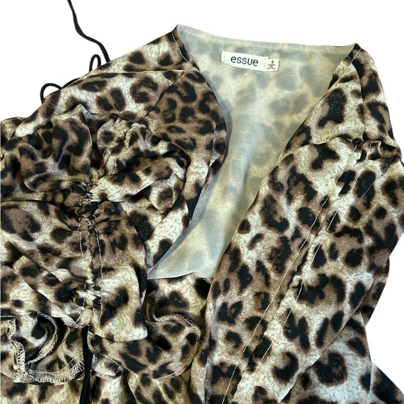 Leopard Print Wrap Mini Dress - Picture 4 of 4